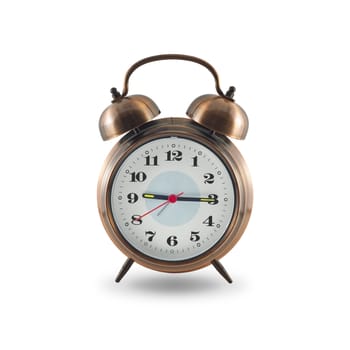 Bronze alarm clock to lay a table.
