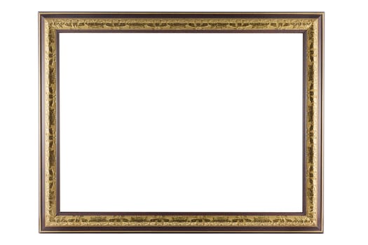 Bronze and Gold Frame vintage isolated on white background.