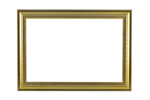 Bronze and Gold Frame vintage isolated on white background.