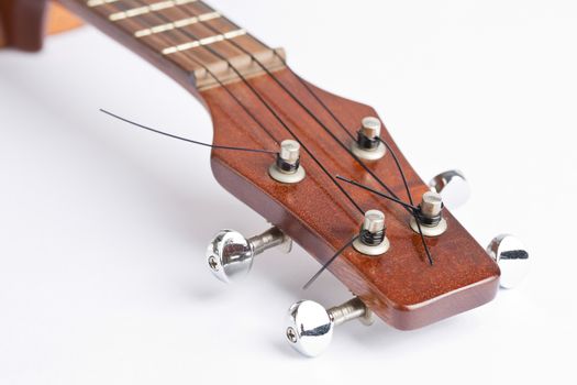 Ukulele music instrument on the white background