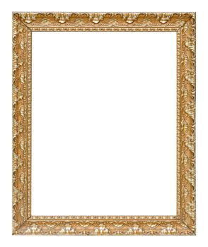 The antique gold vintage frame luxury premium isolated white background.