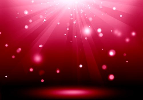 Abstract image of red lighting flare on the floor stage : Fill object