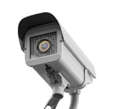 CCTV Security camera isolated white background.