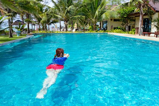 A Women swimming pool in the resort.