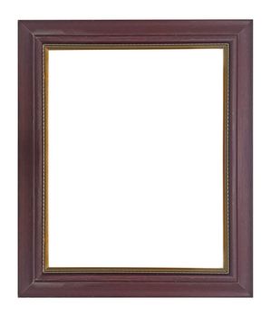 Wooden frame vintage isolated background.