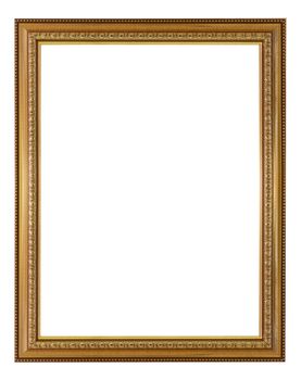 Frame gold and copper vintage isolated background.
