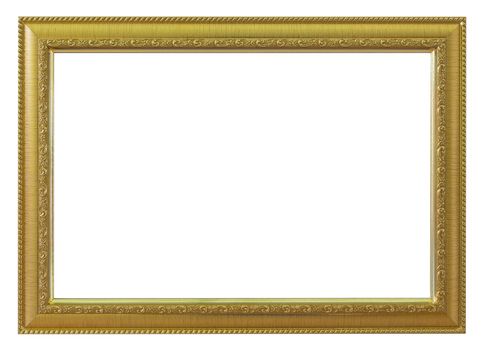 Frame gold and vintage isolated background.