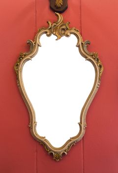 Frame antique red wallpaper.