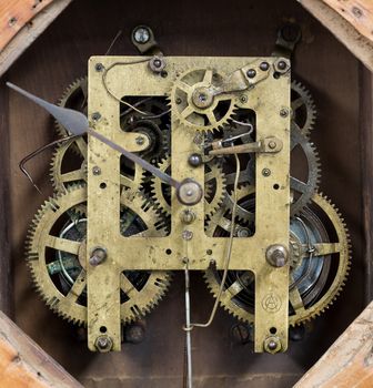 Vintage rusty antique cog clock.