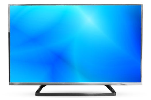 Television sky or monitor landscape isolated on white background : clipping path frame television