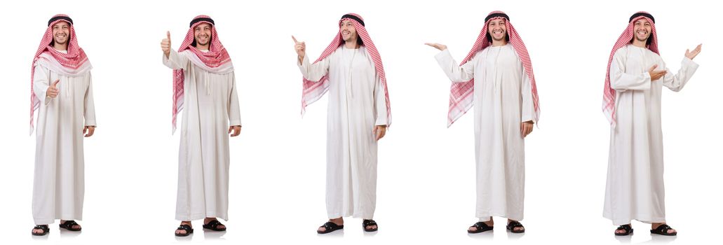 Arab man isolated on white background