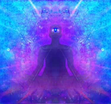 Man with third eye, psychic supernatural senses