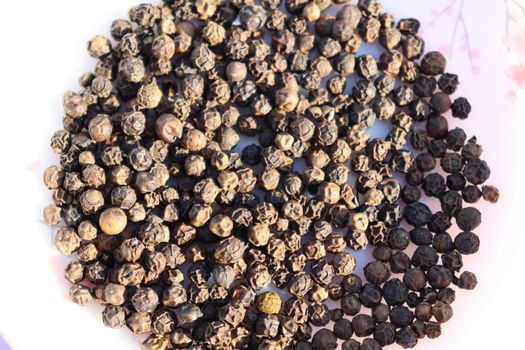 healthy and spicy Black Pepper stock on bowl