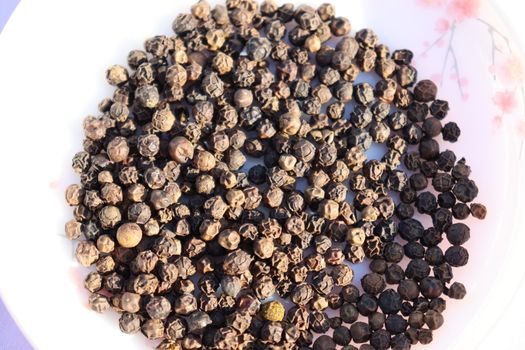 healthy and spicy Black Pepper stock on bowl