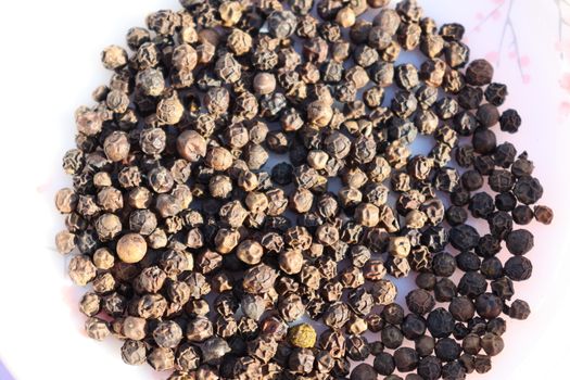 healthy and spicy Black Pepper stock on bowl