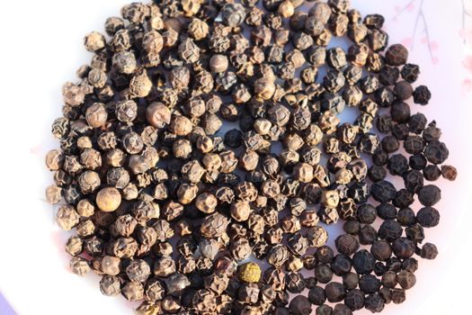 healthy and spicy Black Pepper stock on bowl