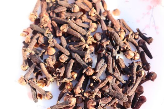 healthy and spicy Clove stock on bowl