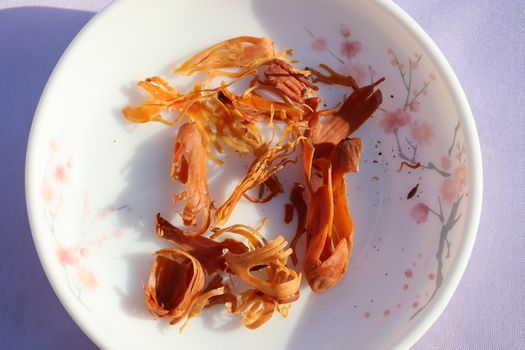 healthy and spicy Mace stock on bowl
