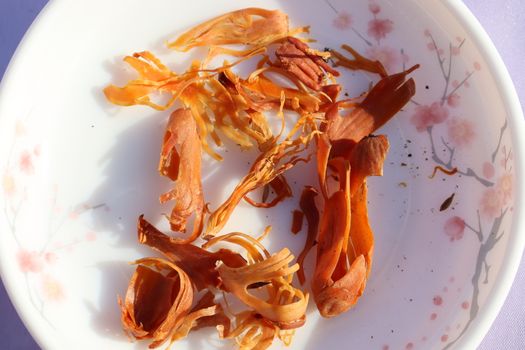 healthy and spicy Mace stock on bowl