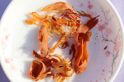 healthy and spicy Mace stock on bowl