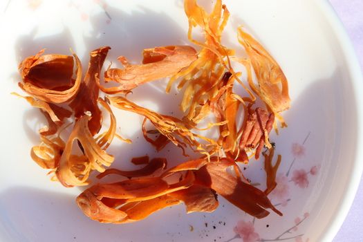healthy and spicy Mace stock on bowl