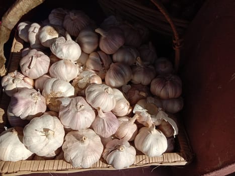 healthy and spicy garlic stock on shop