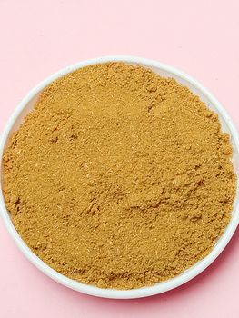 spicy and hot Coriander Powder on bowl