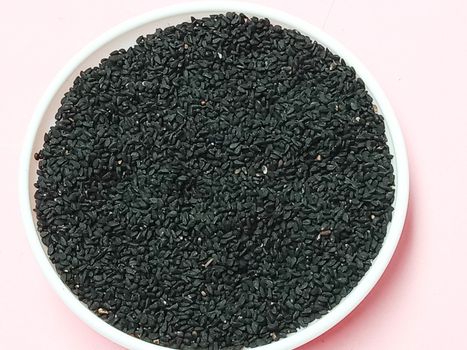 healthy and spicy Black Cumin stock on bowl