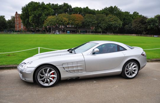 LONDON, UK - CIRCA SEPTEMBER 2011: A Mercedes-Benz SLR McLaren at Chelsea Autolegends car show.