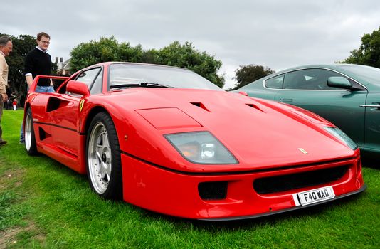 LONDON, UK - CIRCA SEPTEMBER 2011: A red Ferrari F40 at Chelsea Autolegends car show.