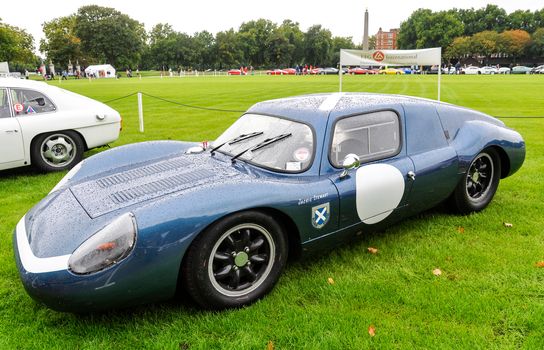 LONDON, UK - CIRCA SEPTEMBER 2011: Jackie Stewarts's Ecurie Ecosse Tojeiro Buick at Chelsea AutoLegends.