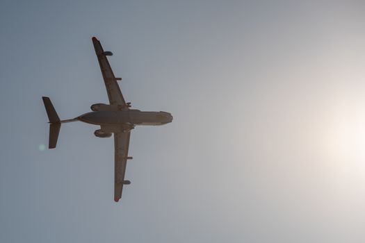 August 30, 2019. Zhukovsky, Russia. Multipurpose amphibious aircraft Beriev Be-200 Altair  at the International Aviation and Space Salon MAKS 2019.