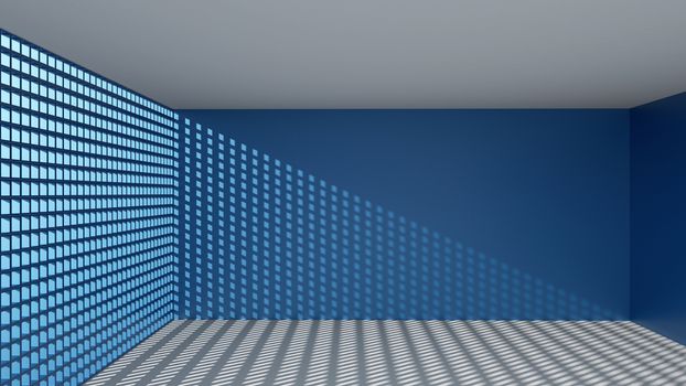 3d rendering of abstract rectangle shape in the room