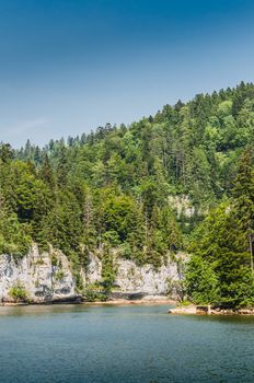 Gorges du Doubs at the Franco-Swiss border in France