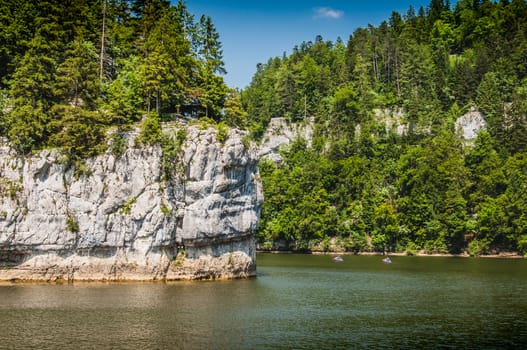 Gorges du Doubs at the Franco-Swiss border in France