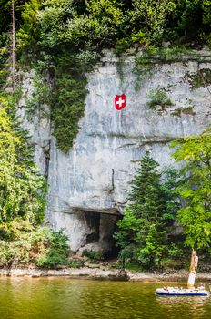 Gorges du Doubs at the Franco-Swiss border in France