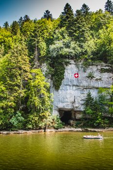 Gorges du Doubs at the Franco-Swiss border in France