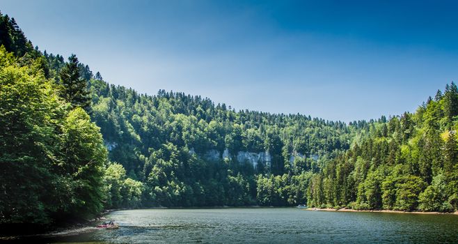 Gorges du Doubs at the Franco-Swiss border in France