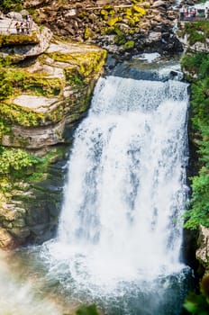 Doubs Falls on the Franco-Swiss border in France