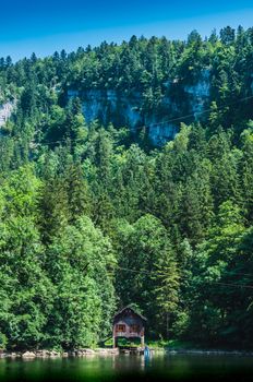 Atypical house in the Doubs gorges on the Franco-Swiss border in France