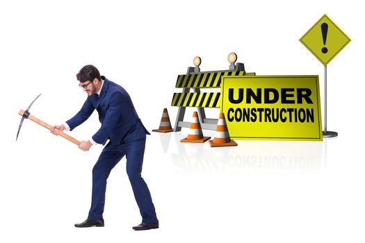 Concept of under construction for your webpage