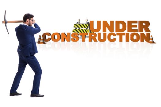 Concept of under construction for your webpage