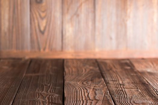 Dark wood panels corner background with copy space for text