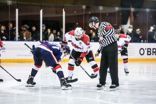 MELBOURNE, AUSTRALIA - JUNE 21: Canada Vs USA in the 2019 Ice Hockey Classic in Melbourne, Australia