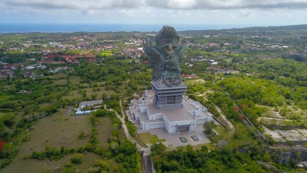 Bali Most Iconic Landmark Hindu God Garuda Wisnu Kencana statue also GWK statue is a 122-meter tall statue located in Garuda Wisnu Kencana Cultural Park, Bali, Indonesia.