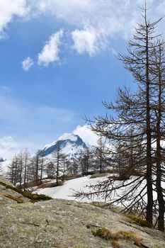 Overview of the Gran Paradiso massif, seen from the Valsavaranche