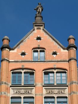 Historic building called Zippelhaus in Hamburg, Germany.