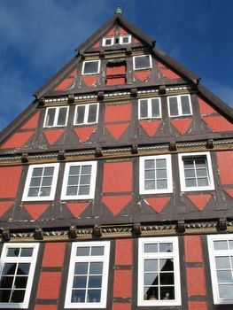 Half-timbered house in Celle, Lower Saxony, Germany.