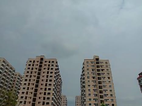 appartment building view for living on city