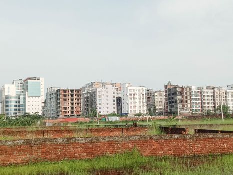 appartment and sky view in city